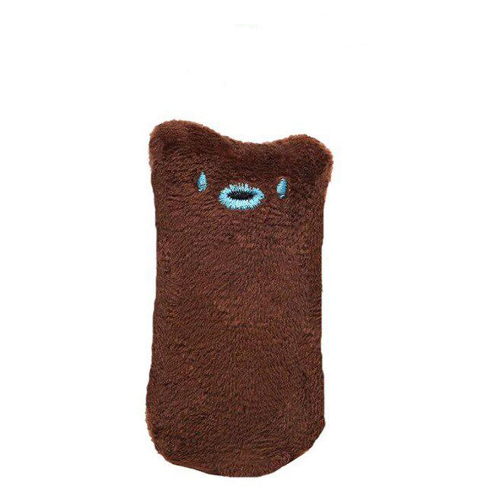 LoveAloe Catnip Toy Soft Plush Cat Chew Toy Bite Resistant Catnip Toys for Indoor Cats,Brown