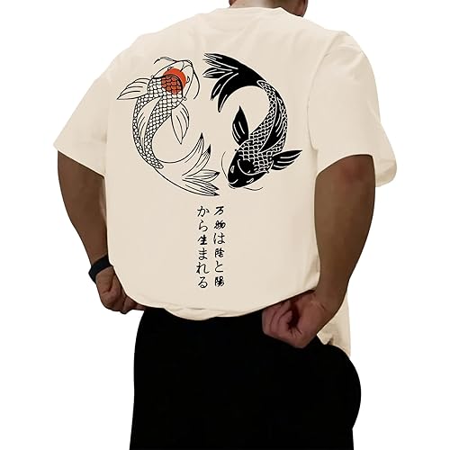 Oversized Graphic Tshirts for Men Japanese Streetwear Shirts Vintage Harajuku T Shirts Drop Shoulder Designer Tees