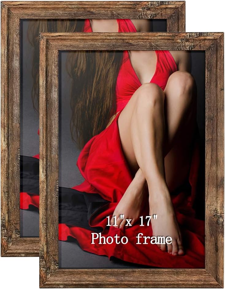 Artsay 11x17 Poster Picture Frames Set Rustic Distressed Photo Frame 11 x 17 for Wall Hanging, 2