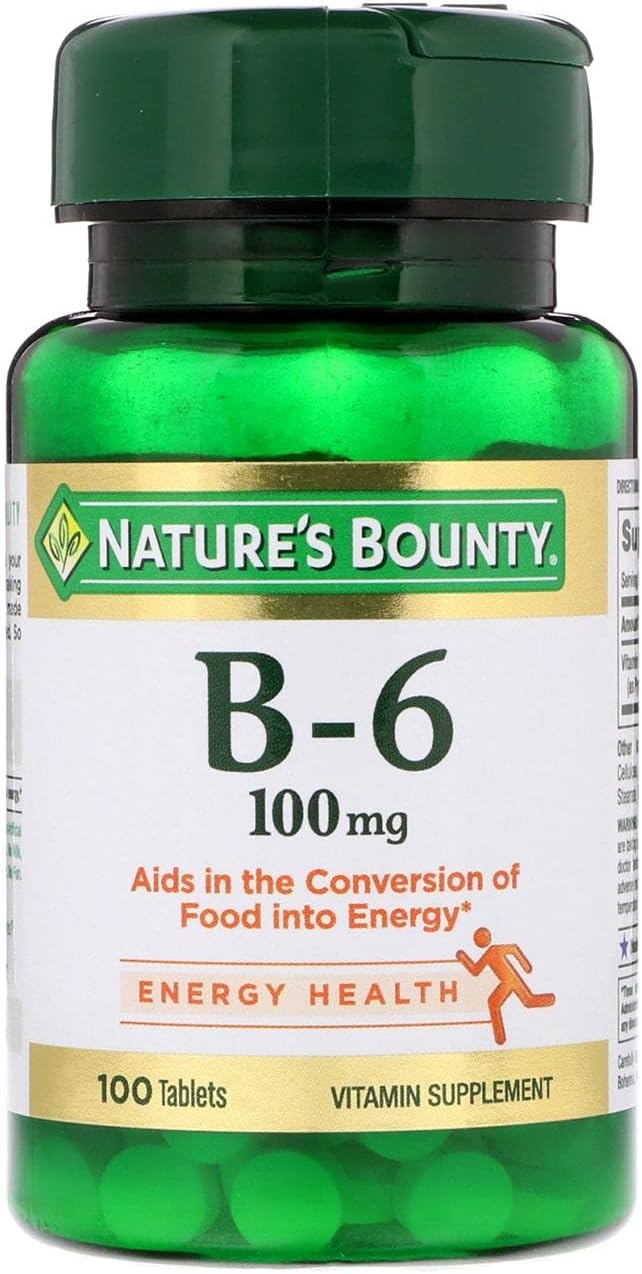 Vitamin B-6, 100 mg, 100 Tablets