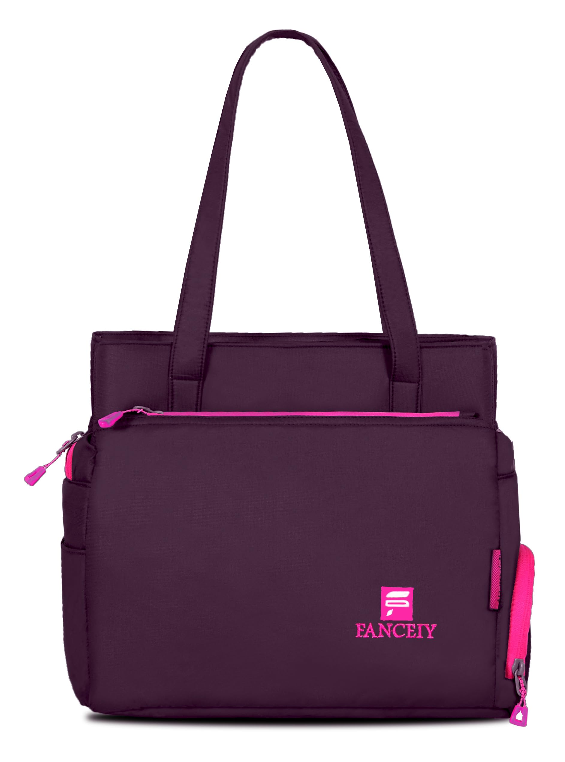 FANCEIY Womens Tote Bag Polyester Shoulder Purse Medium Casual Handbag Girls Bag for Travel, Party & Daily Use 15 Liter (Purple Pink) (B0CW26HLMB) Amazon Price History, Amazon Price Tracker