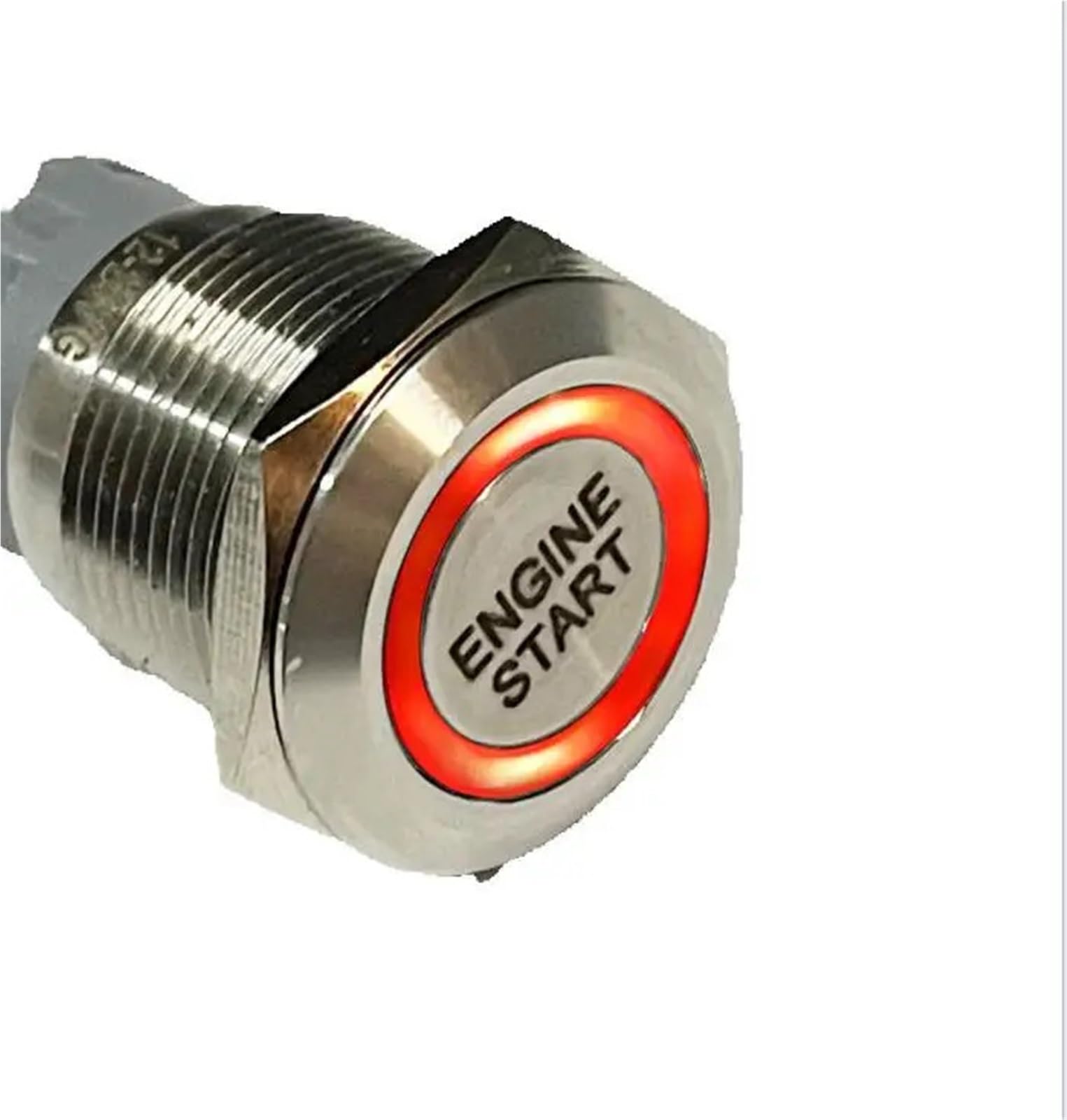 Interrupteur LED étanche 19mm bouton poussoir démarrage arrêt moteur rouge 4 bornes à vis x6