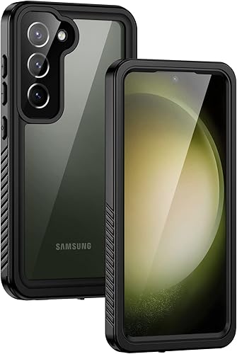 Lanhiem Funda para Samsung Galaxy S23, impermeable IP68, a prueba de polvo, protector de pantalla integrado, resistente a prueba de golpes, funda