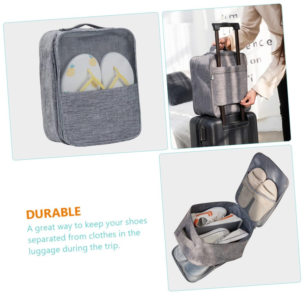 minkissy 2 Stück Großer Schuhbeutel Wasserfester Schuhorganizer aus Oxford Langlebig und Tragbar Multifunktionale Reisetasche für Schuhe Kosmetik und Kleidung für Reisen und Camping