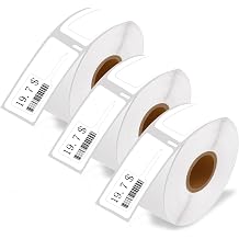 3 Rolls Rat Tail Style LW Jewelry/Price Tags Compatible for Dymo 30373 7/8 x 15/16 400 Labels/Roll Labels Used for DYMO Labelwriter 450, 4XL & Zebra Desktop Printers [NOT FIT 550 & 5XL]