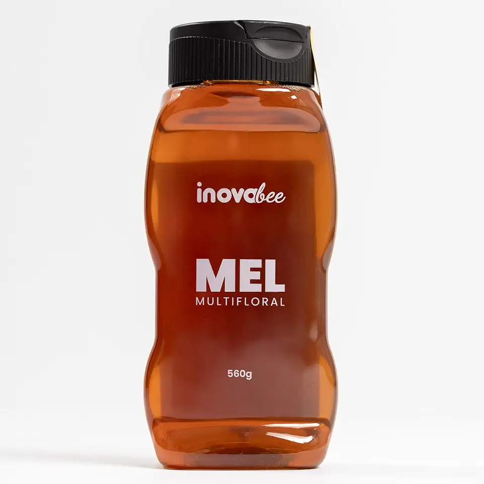 Mel Puro 100% Natural 560g | Bisnaga Upside Down com sistema Corta-Pingo | Embalagem sem Desperdício | Mel Multifloral Artesanal | Produção Sustentável | Apoio ao Pequeno Apicultor