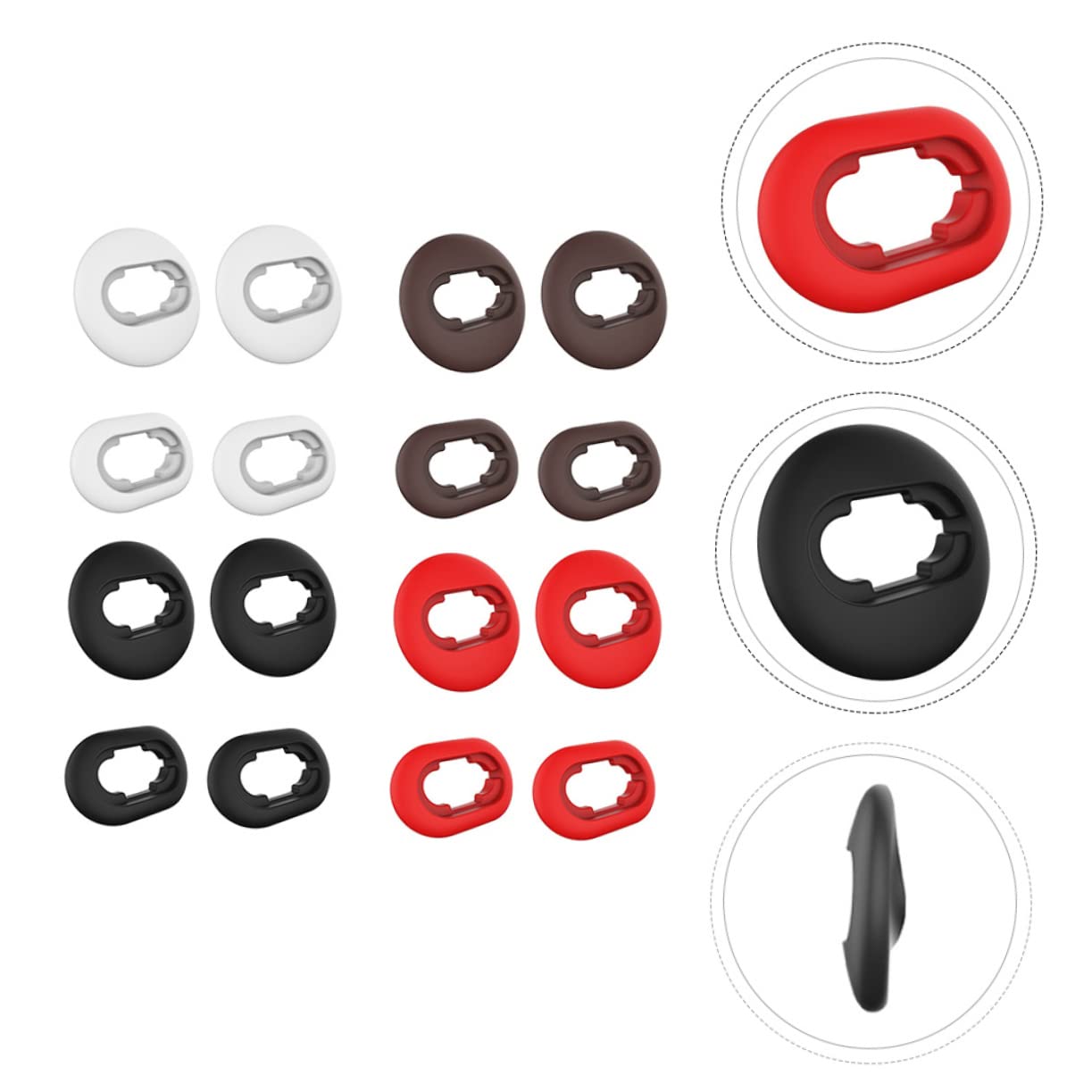 Gatuida 16pares Tapones De Para Auriculares Inalámbricos Compatible Con Buds Live De Negros Rojos y Lavables Seguro Para