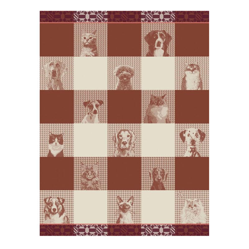 Torchon Truffes LE JACQUARD FRANÇAIS marron pour un essuyage sans traces