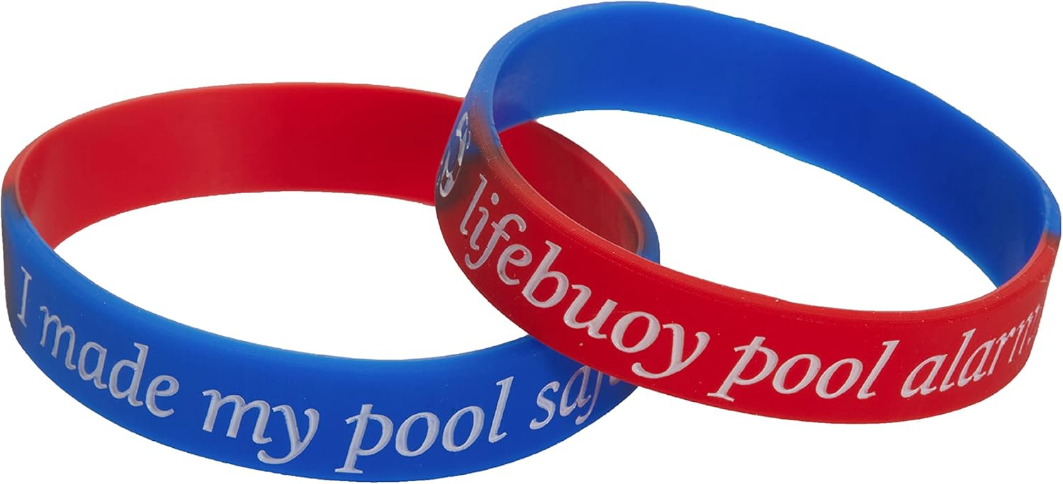 2 PCS Awareness Silicone Wristbands for Lifebuoy Pool Safety Alarm Make Your Pool Safer for Kids and Children - Youth Size : Patio, Lawn & Garden