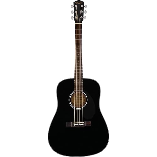 Fender CD-60S Dreadnought Acoustic Guitar, with 2-Year Warranty, Black