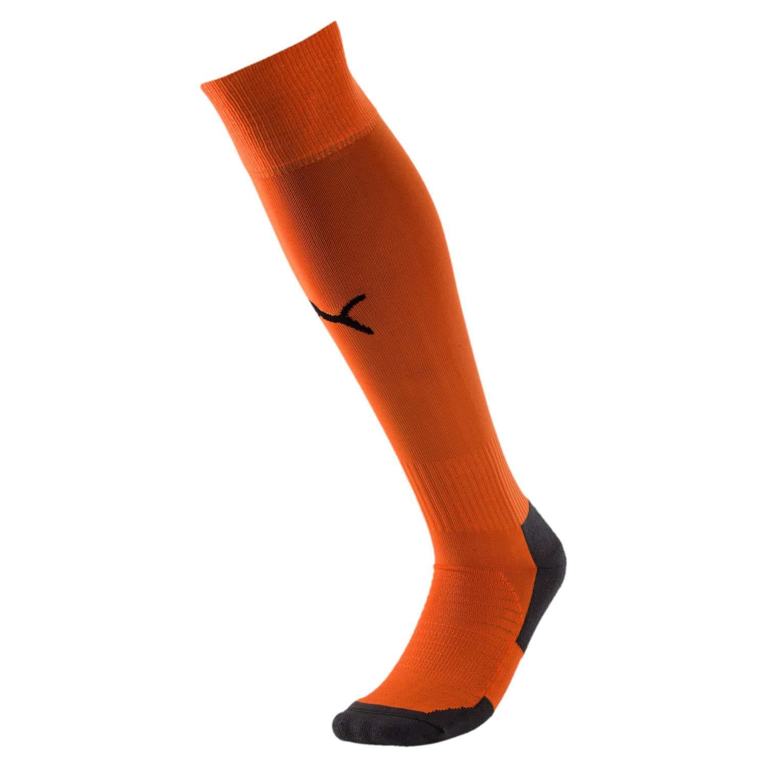 PUMA Unisex Team Liga Core Football Socks, Golden Poppy/Puma Black, 5 UK