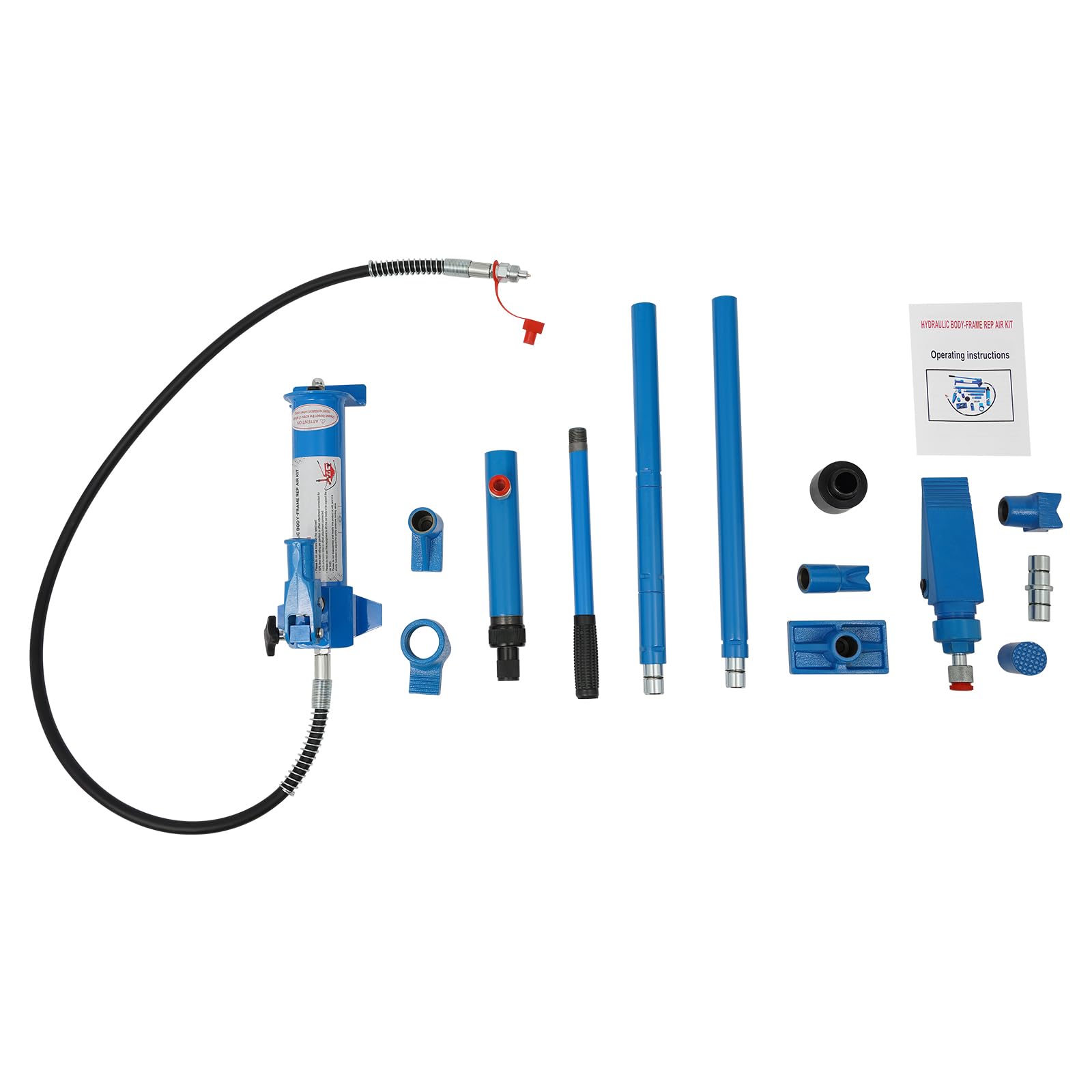 Gato hidráulico 4T con maletín, gato hidráulico para reparación de coches (azul)