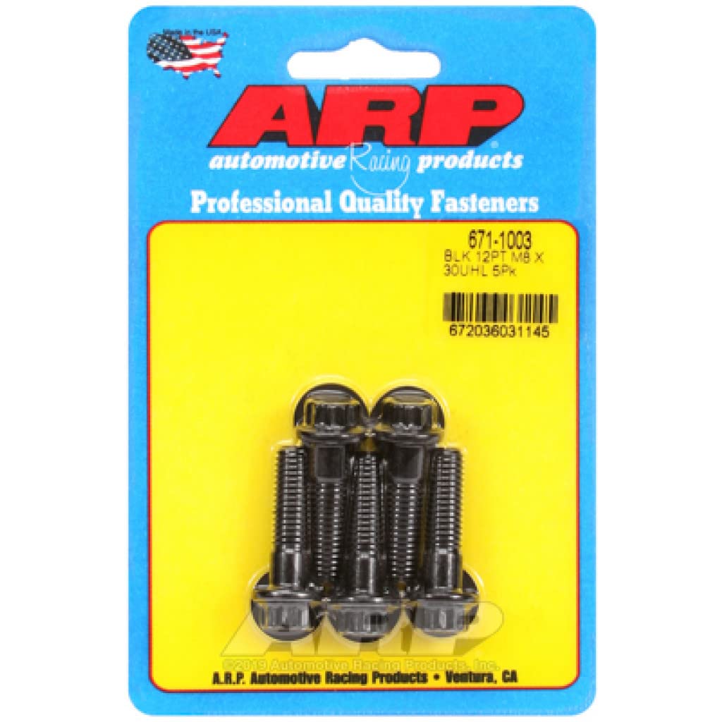 ARP 12pt Bolts M8 X 1.25 X 30 Black Oxide