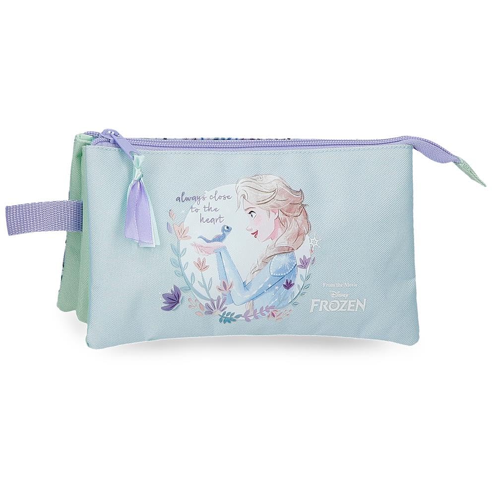 Disney Close to The Heart Frozen Triple Pencil case Multicolor 22x12x5cm Polyester by Joumma Bags, Multicoloured, One Size, Triple Case