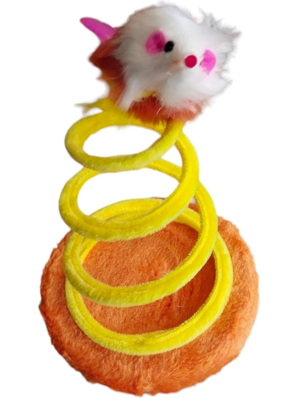 TİNEKE Yaylı Fareli Çember Hacı Yatmaz Kedi Oyuncağı 23x14 Cm 1 adet