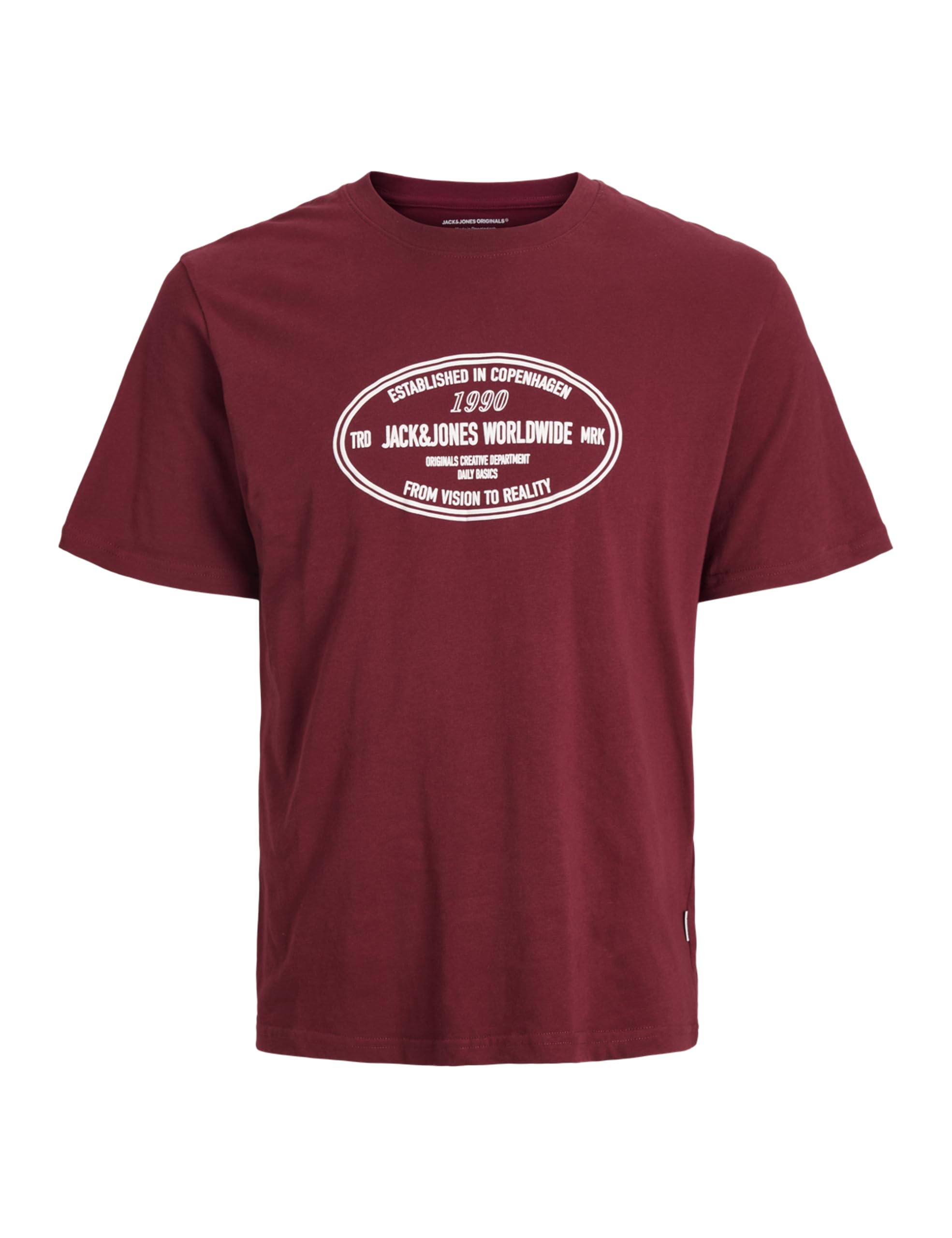JACK & JONES Joryork Front Tee SS Crew Neck, Tibetan Red, S