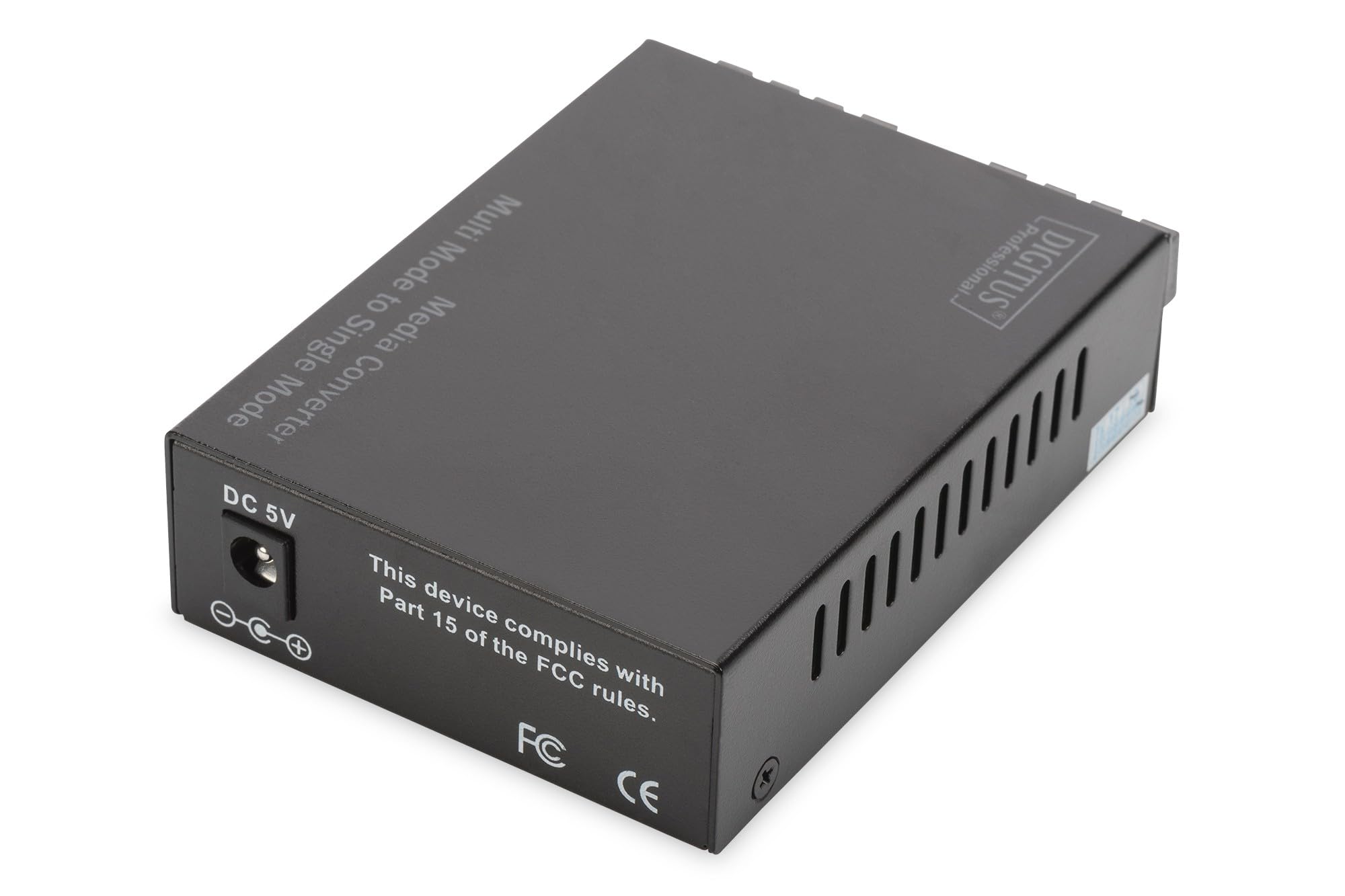 DIGITUS Convertisseur de média – SC vers SC – multimode vers monomode | Fast Ethernet 100 Mbit/s – longueur d'onde 1 310 nm – portée jusqu'à 20 km – fibre optique vers fibre optique – noir