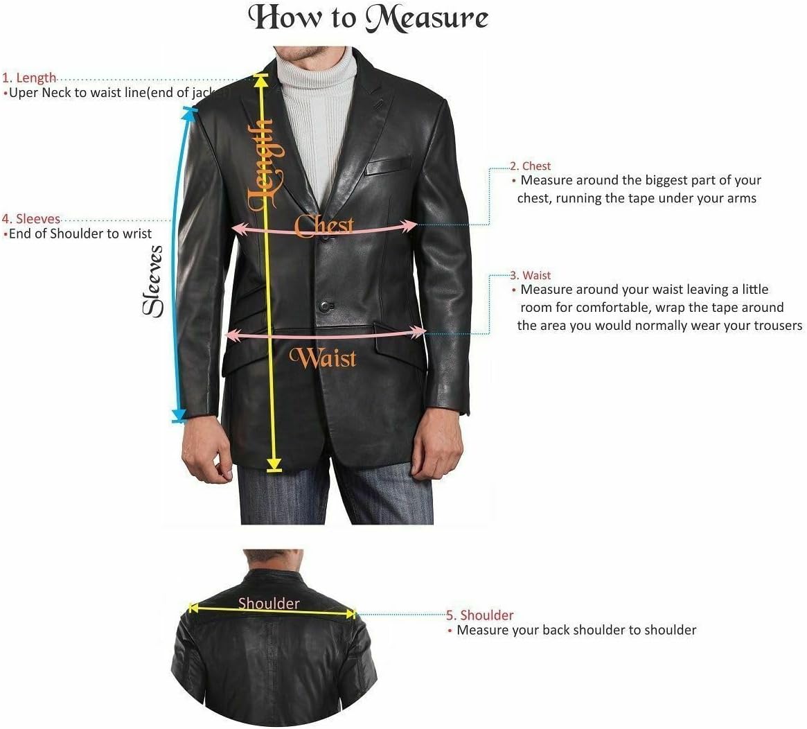 Men's Genuine Lambskin Leather Gray Blazer Two Button Coat Formal Business Casual Wear Suit