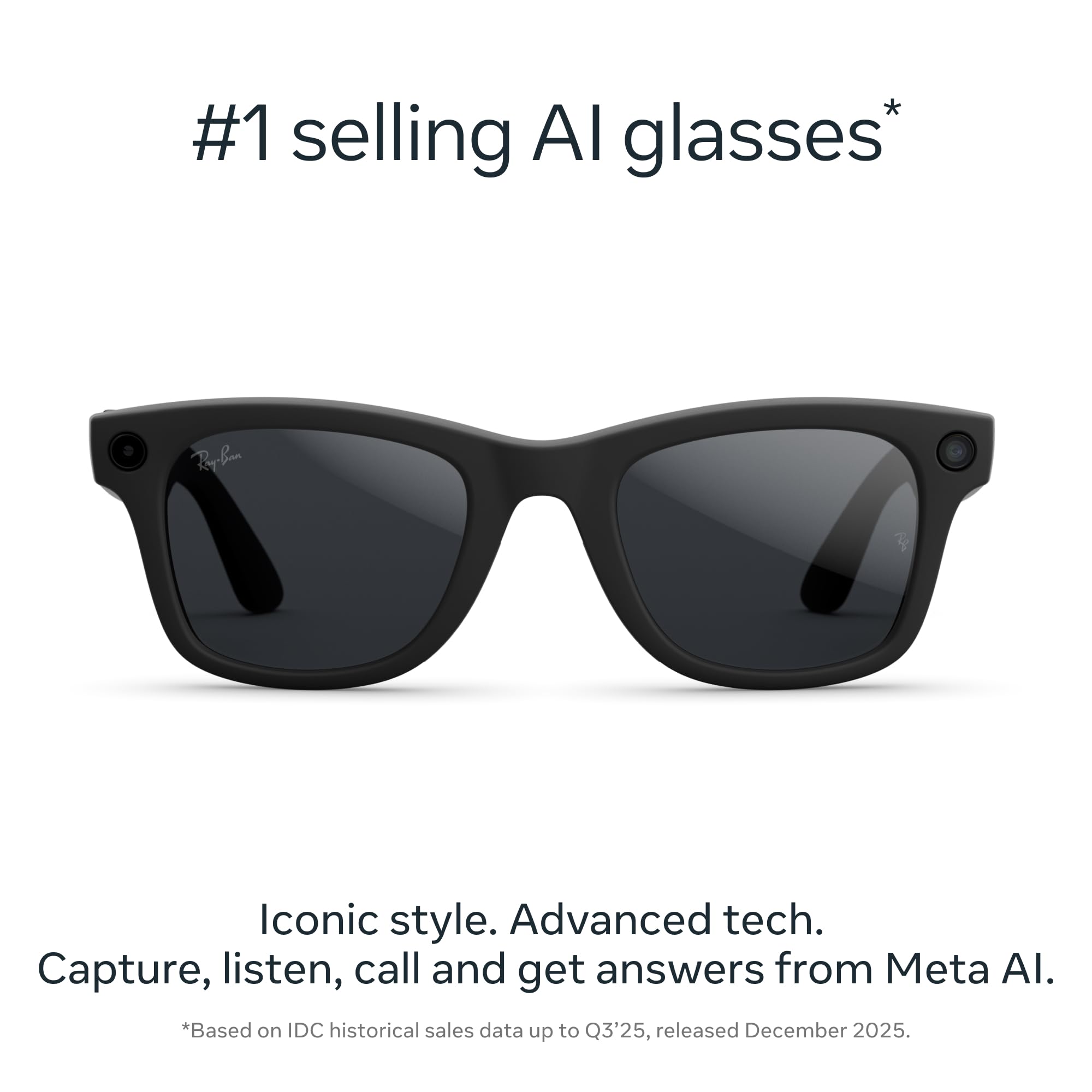 Amazon.com: Ray-Ban Meta (Gen 2), Wayfarer Large, Matte Black