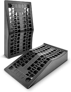 ROBLOCK Low Profile Car Ramps 17.5x10x3.14 Inch Heavy Duty Pair for Low Chassis Vehicles, Sports Cars & Jack Support