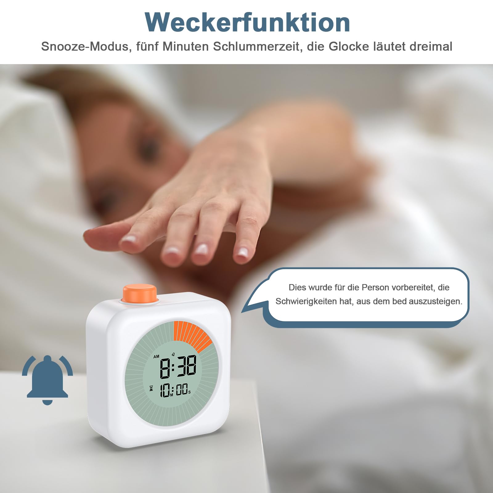 cyfrowy zegar 3 w 1, funkcja alarmu z timerem, 60-minutowy timer dla dzieci, budzik krótkoterminowy, do domu, kuchni, łazienki, toalety, szkoły,