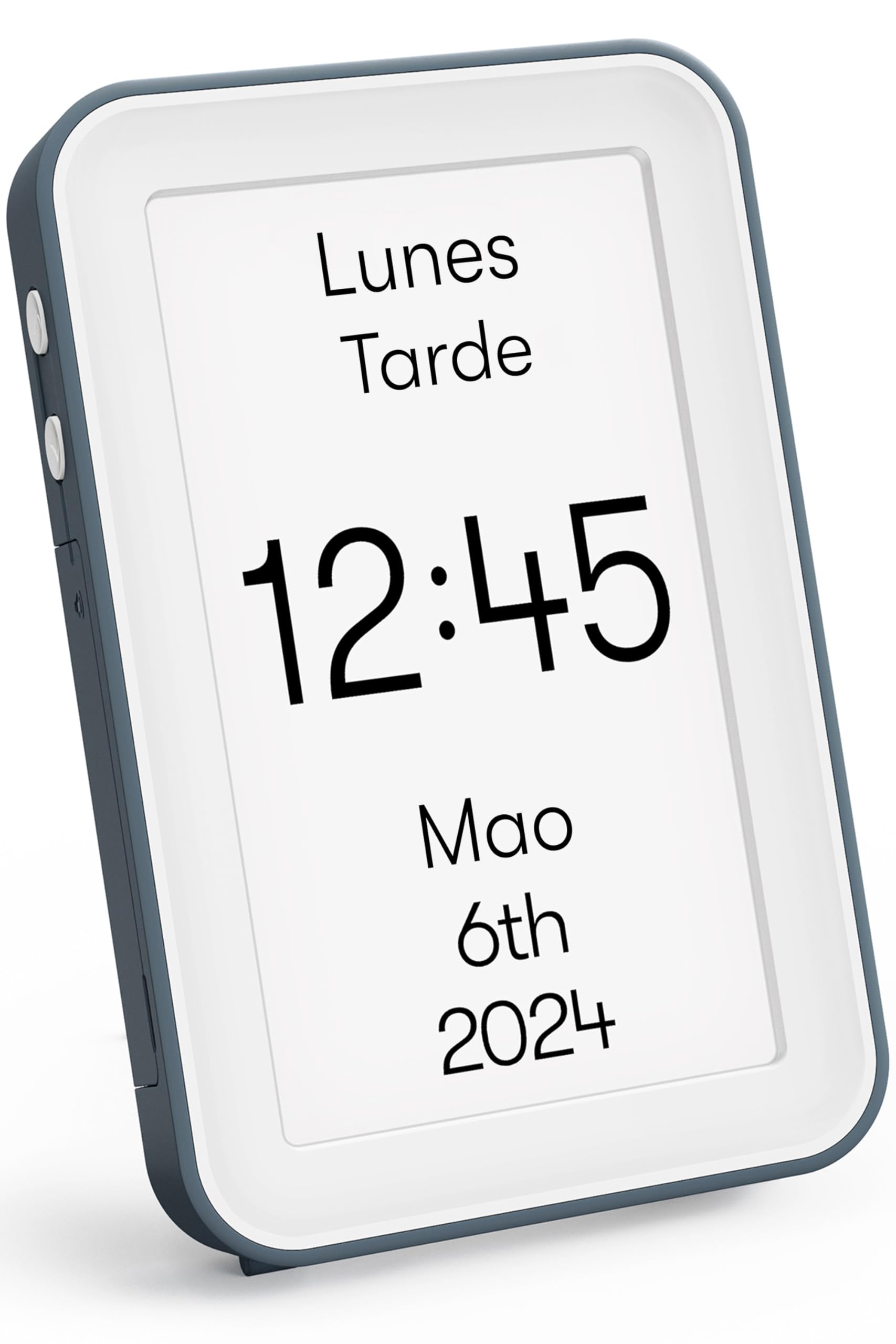 Relish - Reloj de demencia con conexión de día, calendario digital con día, fecha y hora, pantalla grande clara, opciones personalizadas