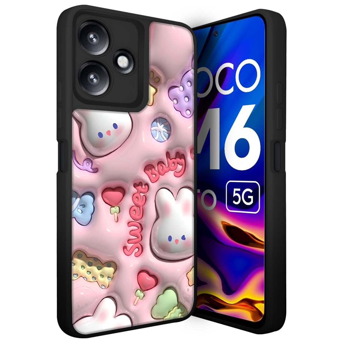 Fashionury Luxe Back Cover Case for Poco M6 Pro 5G Ultimate Designer Hybrid Armor Shockproof Protection Hard Back Soft Sides Back Case Cover for Poco M6 Pro 5G (Plastic + Black TPU) -L2008 (B0D4DNFWYX) Amazon Price History, Amazon Price Tracker