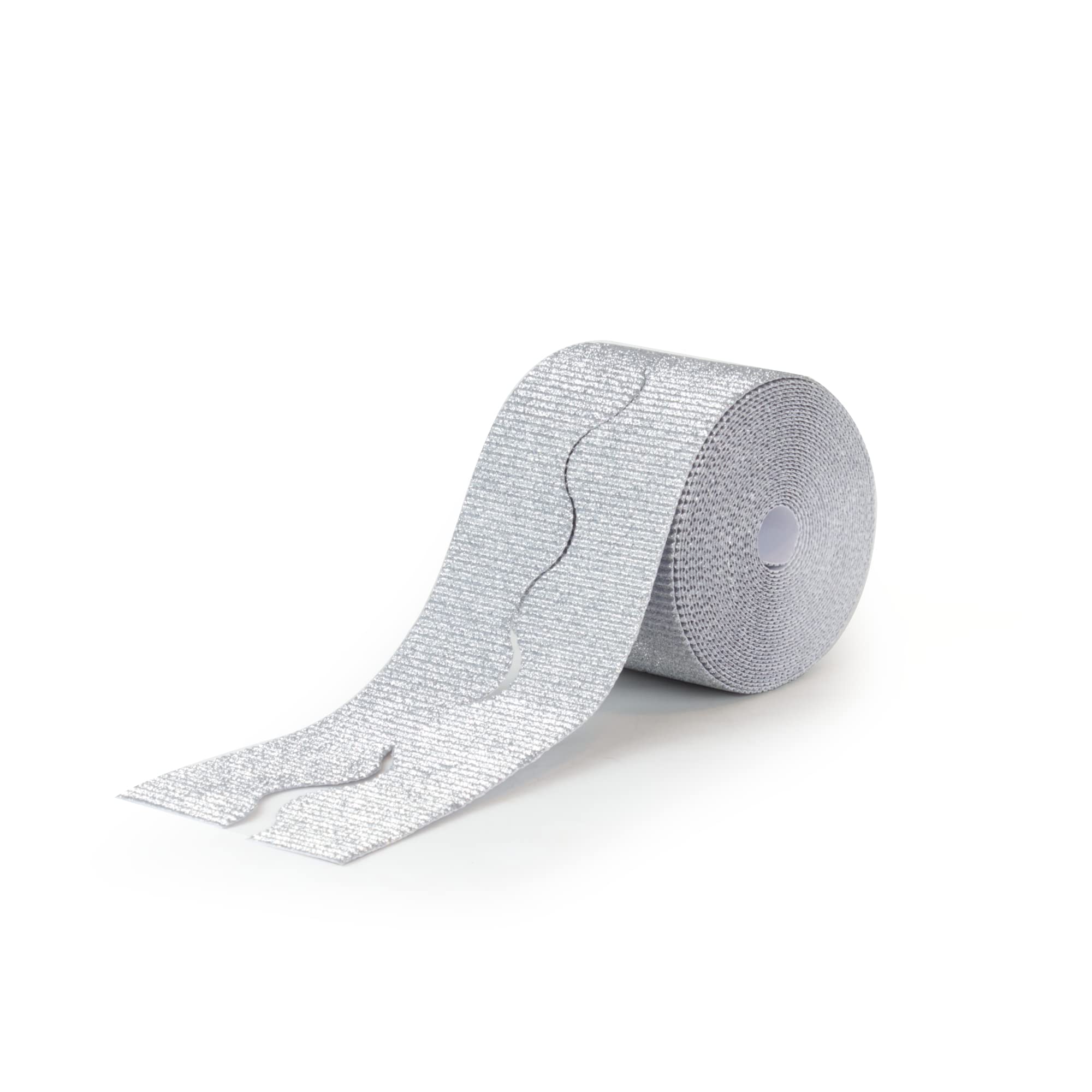 Decorative Edge Corrugated Cardboard with Silver Glitter 10cm x (7.5m x 2)