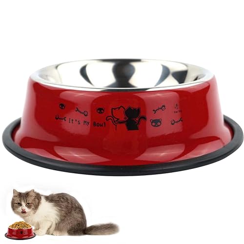 Yeeda Metal para Mascotas para Perros - Platos Antideslizantes para Gatos