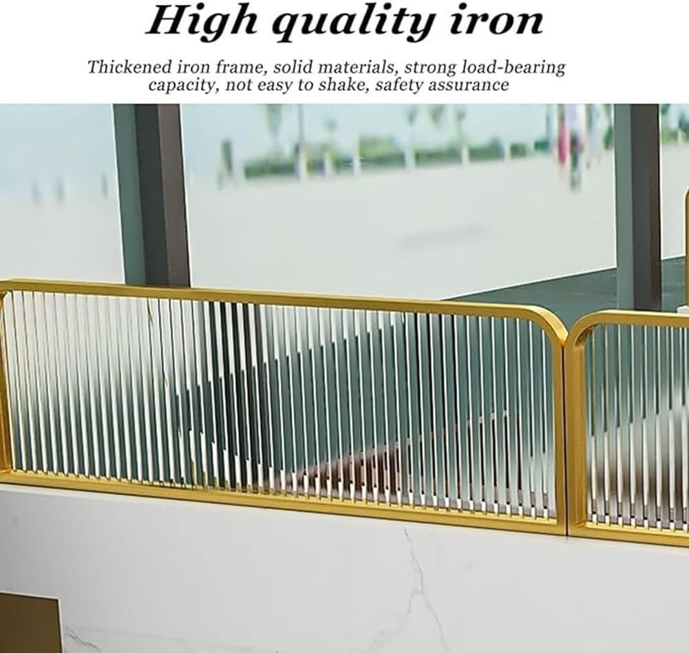 Mampara de privacidad para mostrador, Ideal para oficinas, restaurantes y hoteles. Separador de mesas de 30 cm. Mamparas de Cristal Bajas para restaurantes (Negro, 120 cm/47,2 pulg