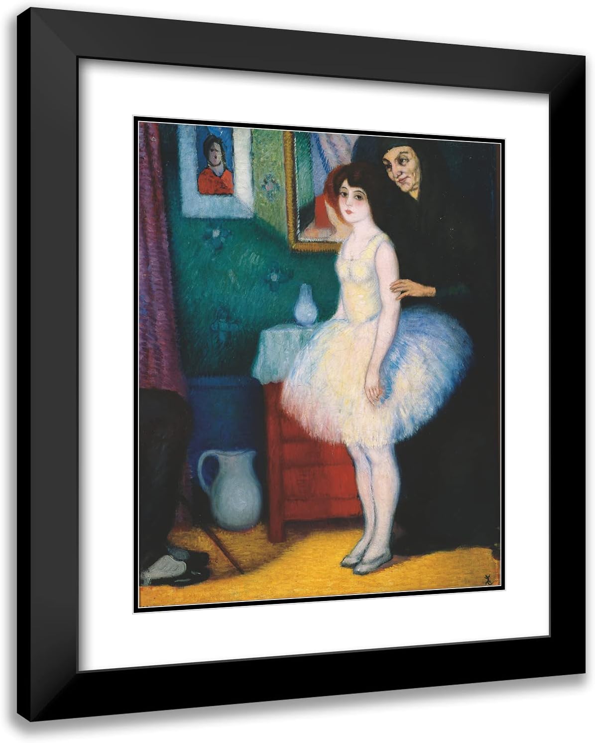 ArtDirect Valentín Thibon de Libian 15x18 Black Modern Frame and Double Matted Museum Art Print Titled - The Presentation (1918)