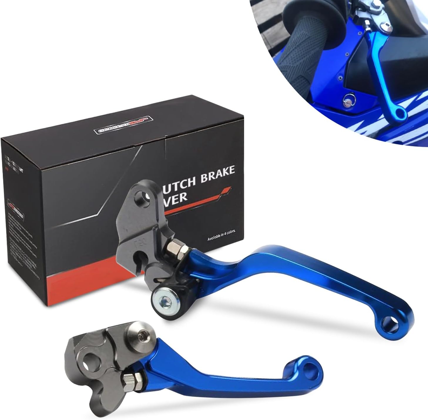JFG RACING Dirt Bike Foldable Clutch Brake Levers,Clutch Lever Breakaway Levers for YZ85 YZ80 2001-2014/RM85 2005-2019/RM125 RM250 2004-2008 Blue
