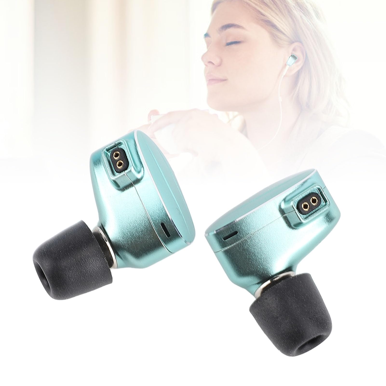 Auriculares con Cable Auriculares con Controlador Dinámico de 10 Mm con Vibración Asistida por Aire para un Sonido Claro, Diseño de Aleación de Aluminio de 3,9 Pies, Incluye Accesorios (2,5 mm)