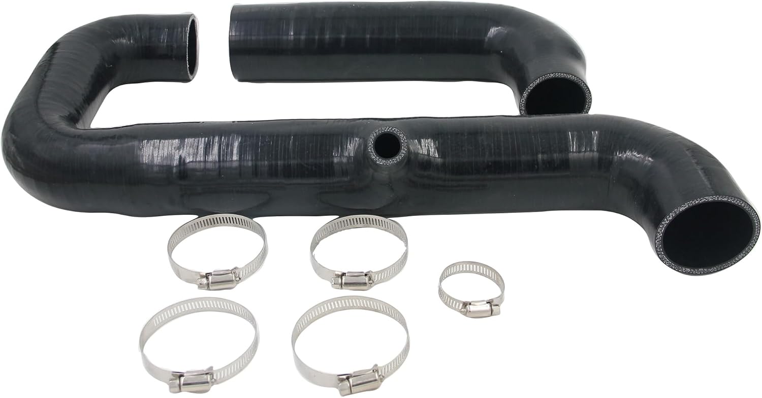 2"" Relocated Silicone Hi Flow Air Intake Inlet Pipes for 2007-2012 135i 135is 335i 335is 335xi N54 3.0L Twin Turbo, VIV09-135i/335i inlet-N54-Relocated