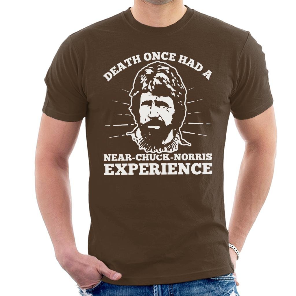 Cloud City 7 Men's Chocolate Death Once Had A Near Chuck Norris Experience T-Shirt