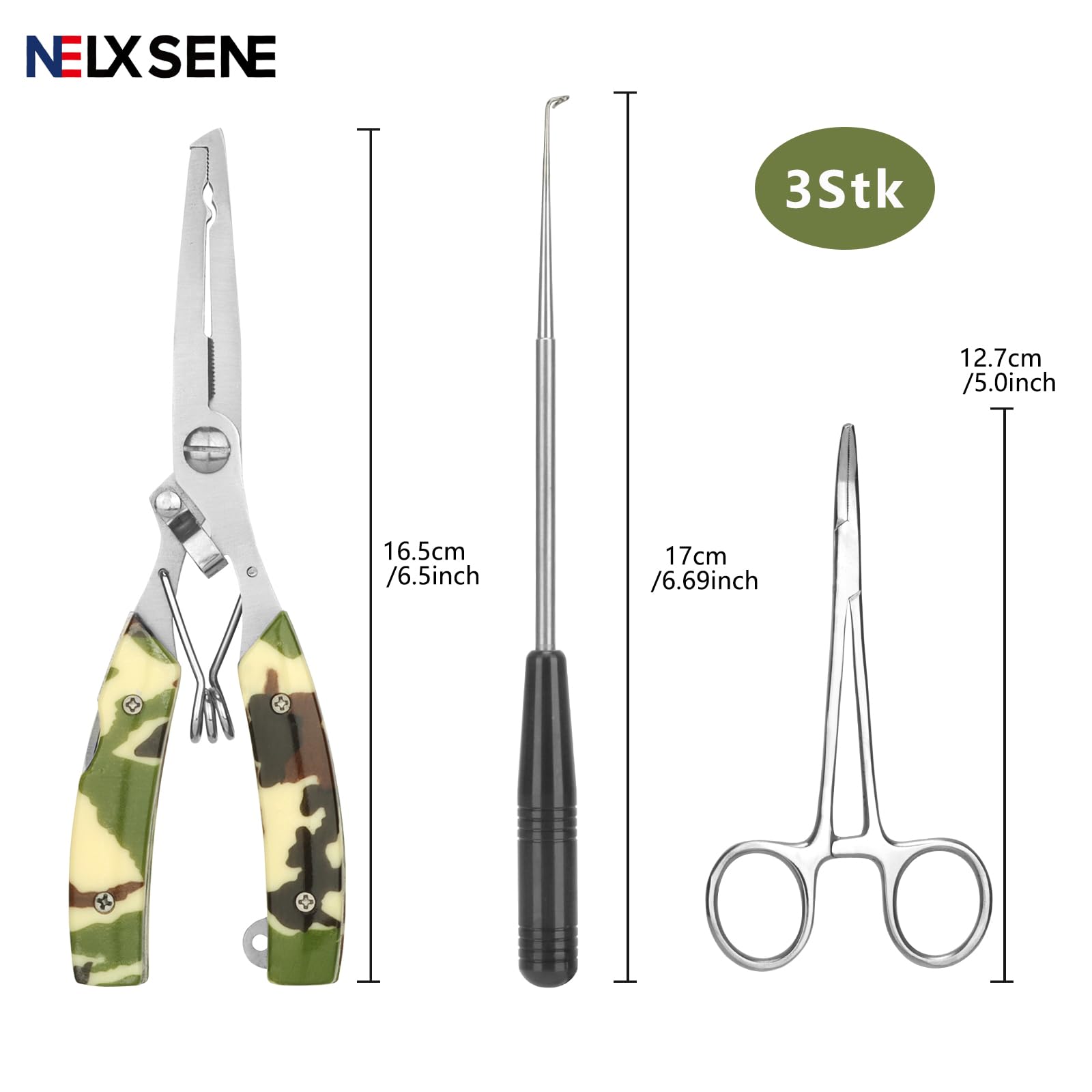 3 Pcs Kit Pince De Peche Multifonctions Avec Gaine Et Longe