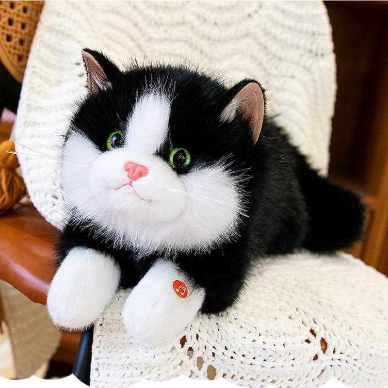 Image of Women Animal Teddy Bear Plush Backpack with Adjustable Straps (Ragdoll black)