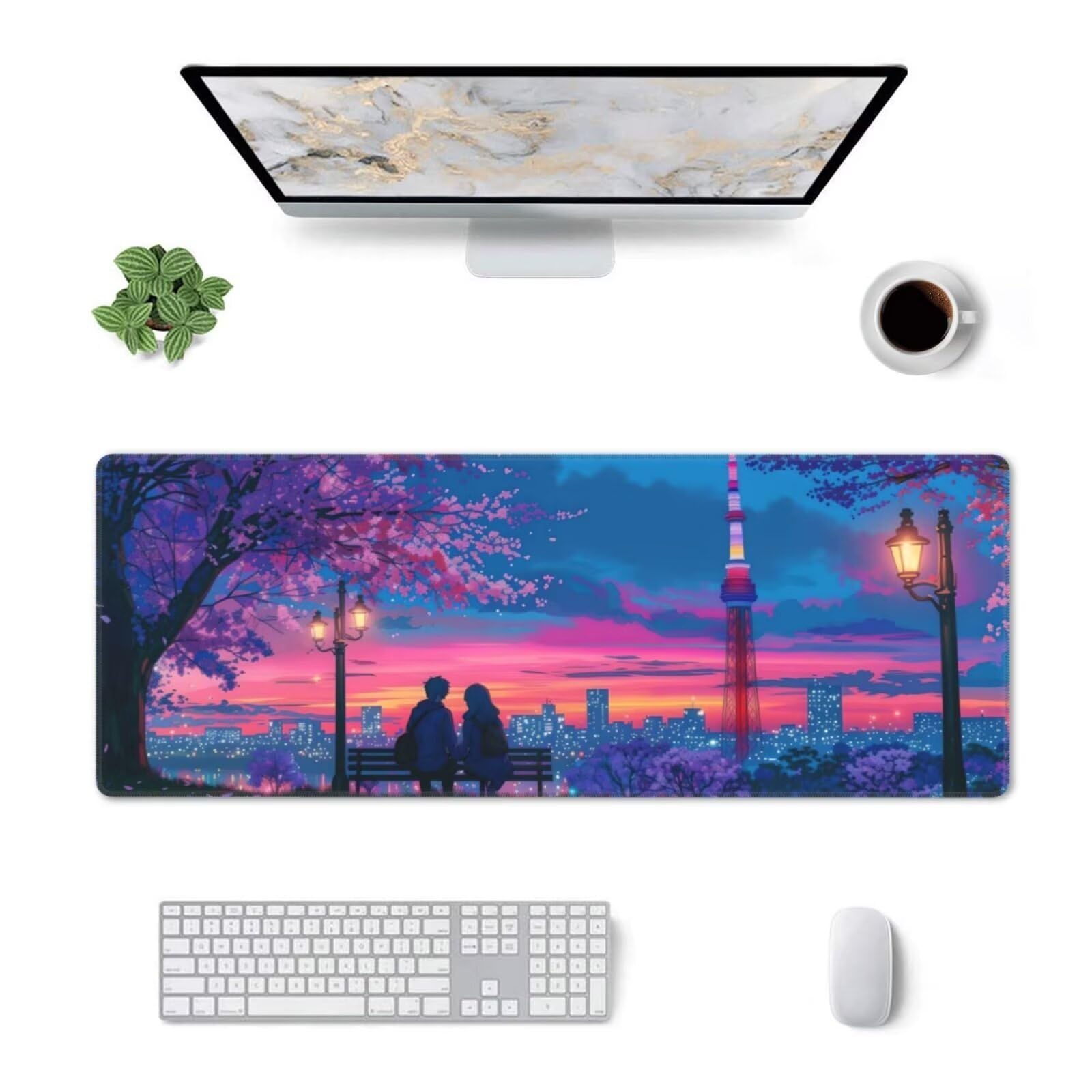 Tappetino Mouse, Tappetino Mouse Gaming Grande XXL 1500x800x3mm Tappetino Scrivania Mouse Pad, Base in Gomma Antiscivolo, Bordi Cuciti,Lavabile, Mousepad per Ufficio e Gaming (amanti) R-561