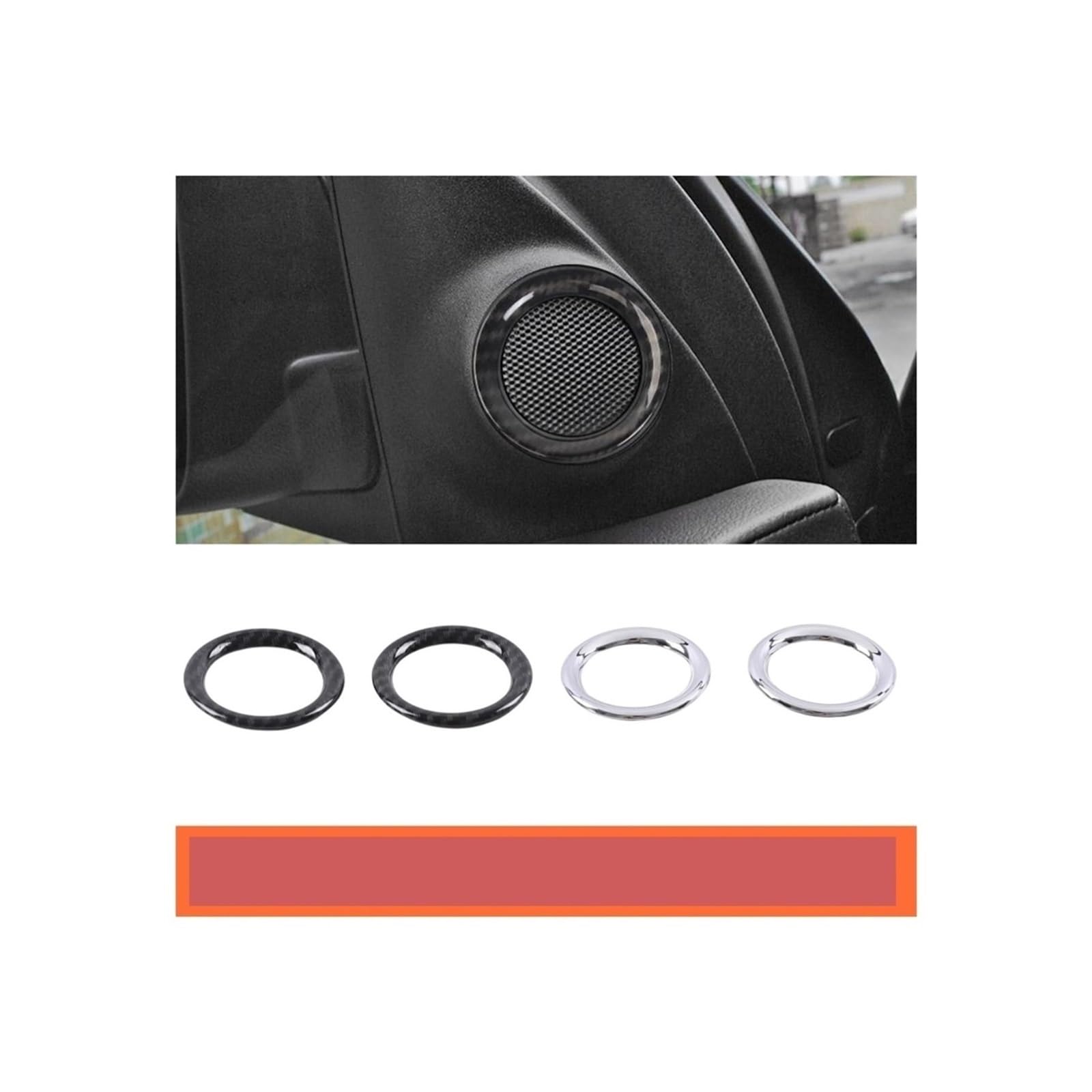 Audio Lautsprecherabdeckung Für Jeep Für Grand Für Cherokee 2011–2020 Autotürlautsprecher Stereo Dekor Abdeckung Lautsprecherblende Audio(A-Bright Silver)