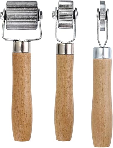 OwnMy - 3 rodillos de aislamiento de sonido para coche, herramienta de instalación con rueda giratoria, mango de madera para parches de tubo de