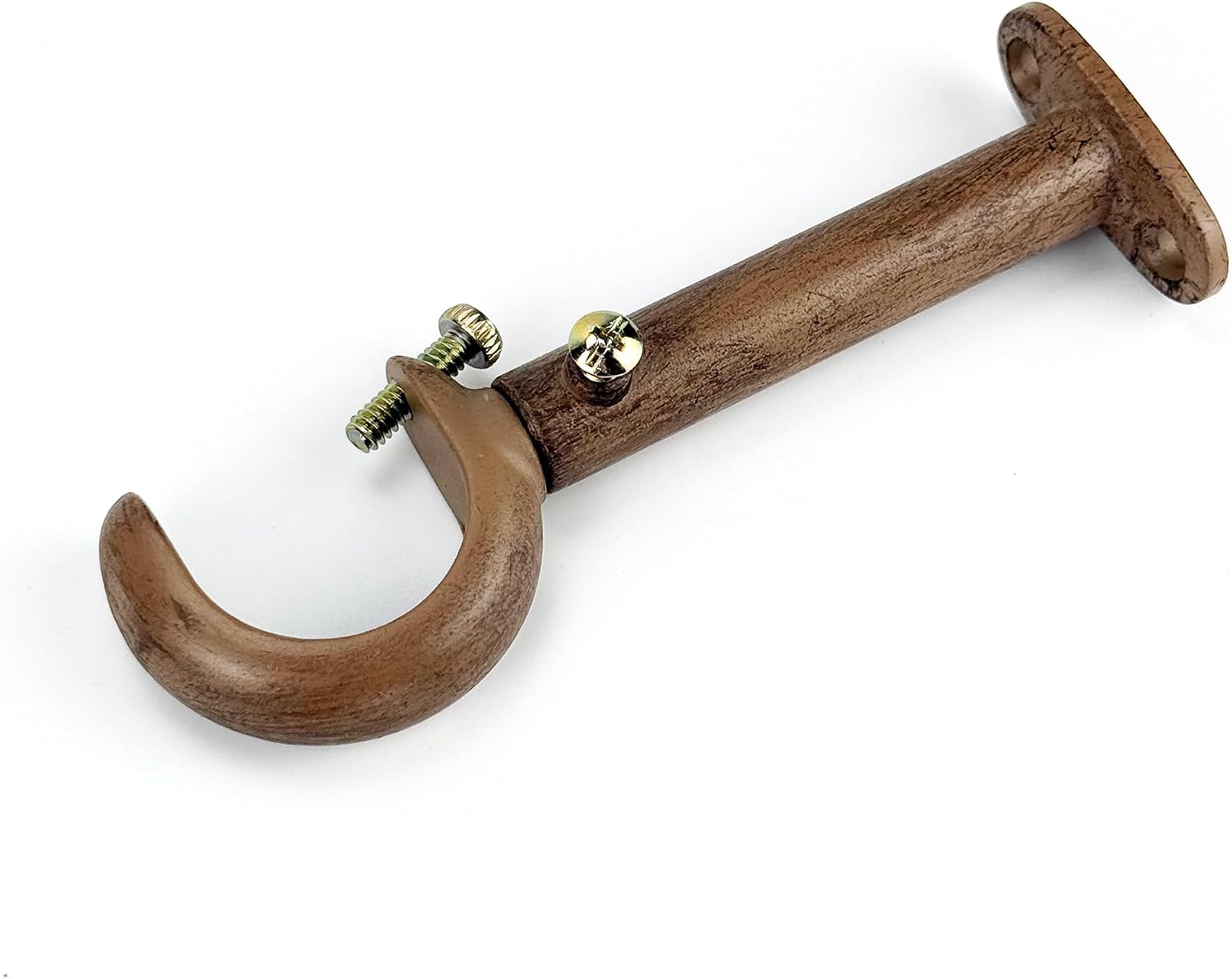 Curtain Rod Bracket, 3 Pcs Gold Aluminum Alloy Curtain Rod Holder for 1 or 1-1/8 Inch Single Curtain Rods (Gold, 3 pcs)