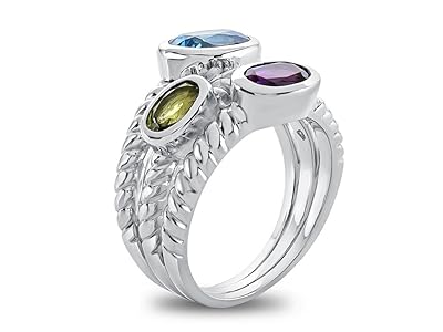 meanWEIRDO GEMSTONE RING BANDITS 15号 Amazon.com: FJC Finejewelers Amethyst, Peridot, and Blue