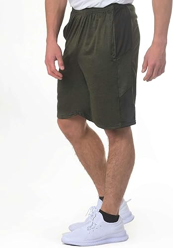 Vista 71 de Paquete de 5 pantalones cortos deportivos de secado rápido para hombre, shorts para correr, gimnasio, entrenamiento, casuales, con bolsillos