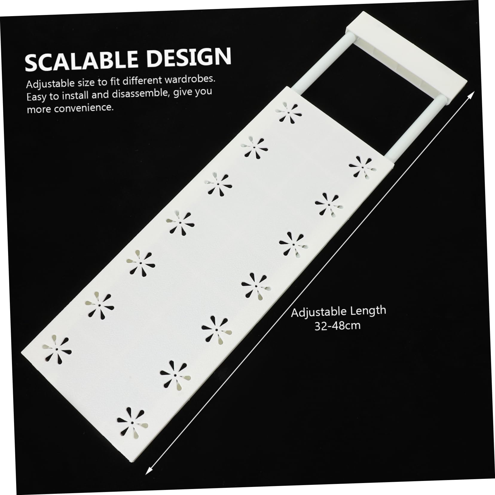 HOOTNEE Expandable Tension Shelf Closet Organizer Adjustable for Cupboard Storage Rack