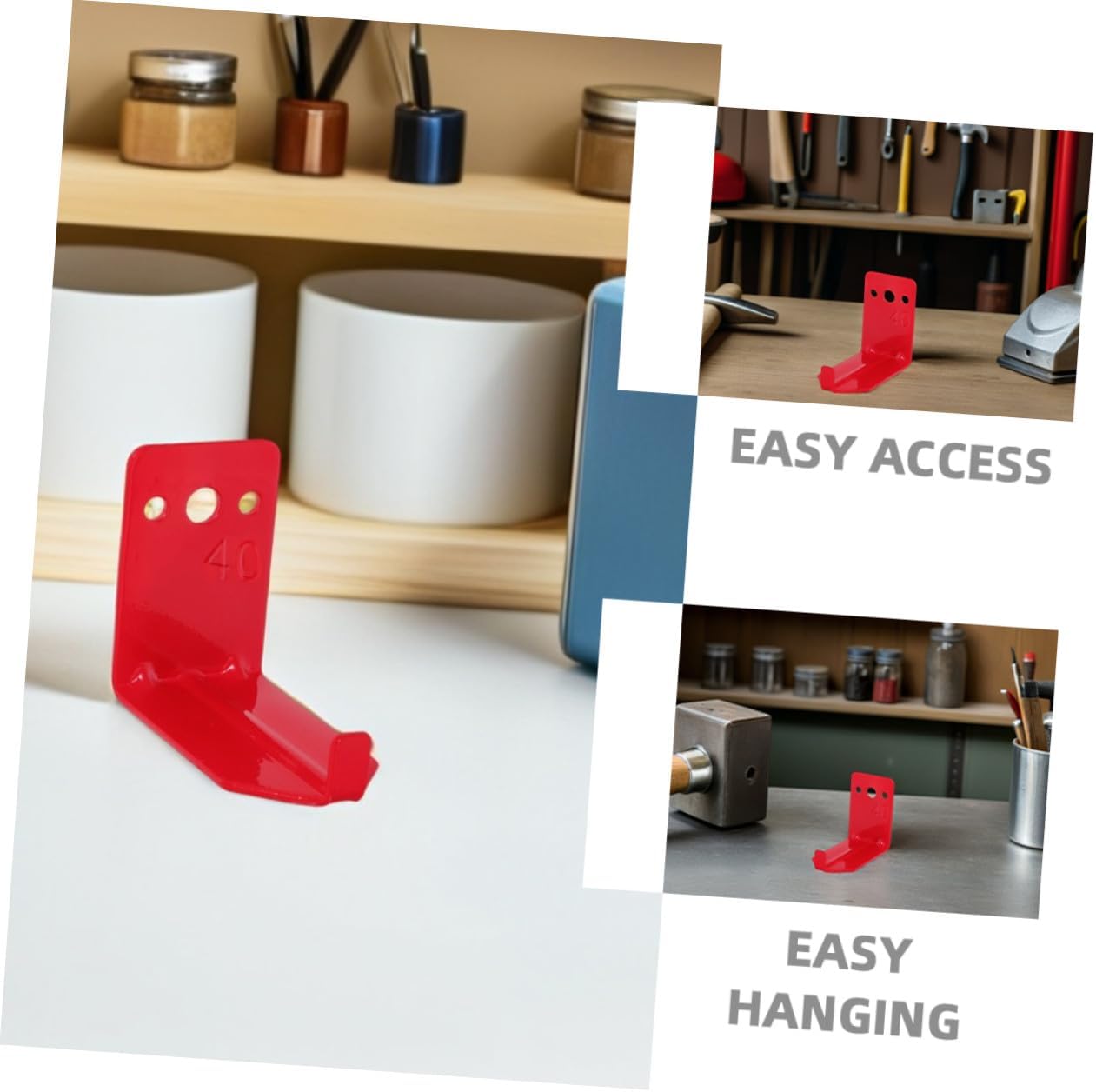 12 Sets Fire Extinguisher Wall Brackets Metal Mounting Hooks with Screws and Gaskets Red Finish for Dry Chemical and Water Extinguishers Up to Easy-Remove Fire Safety Holder for