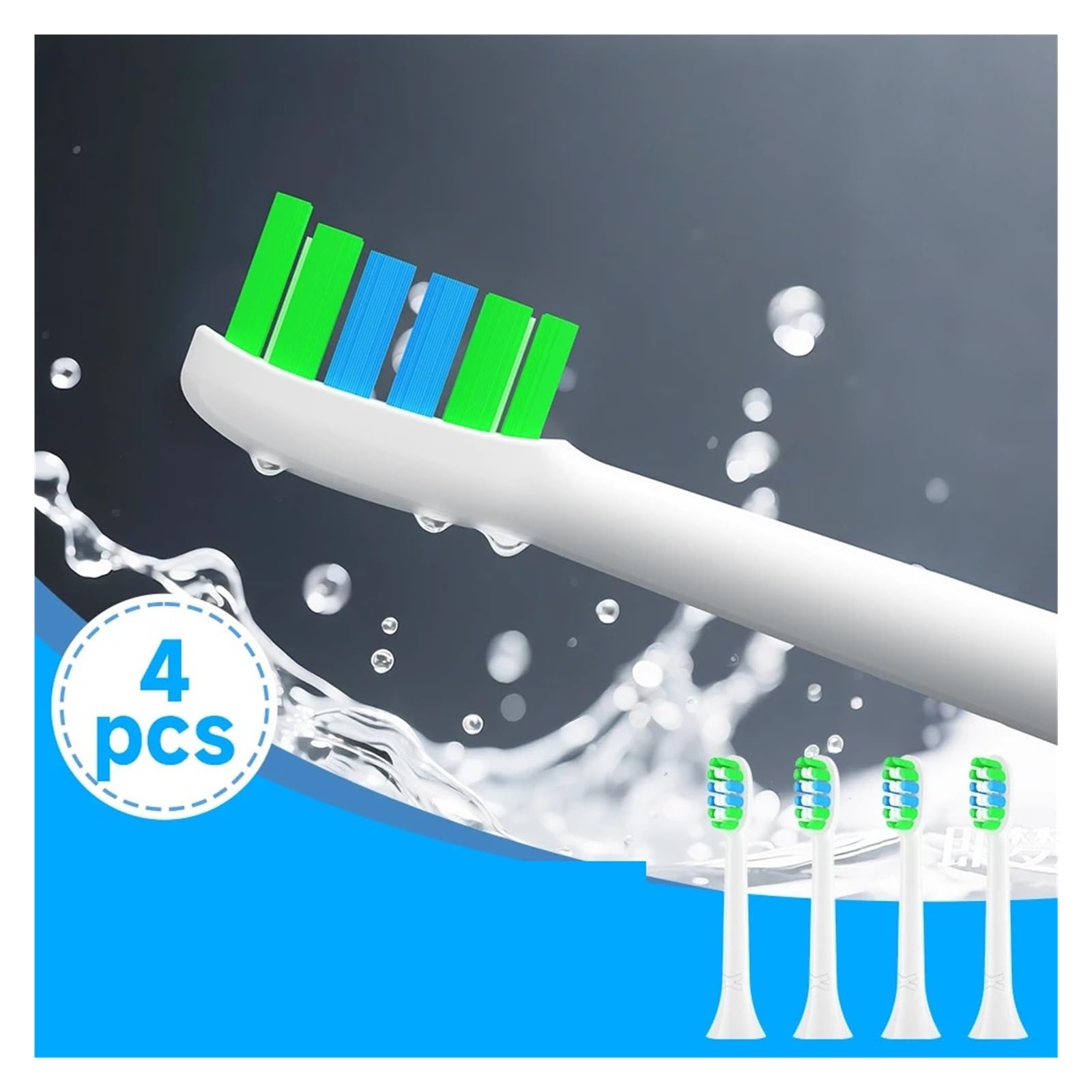 Bürstenköpfe für Erwachsene 4/8/12/20PCS, kompatibel mit Philips | Kunststoff-Zahnbürstenköpfe für täglichen Wechsel und normale Mundpflege(20HB70)