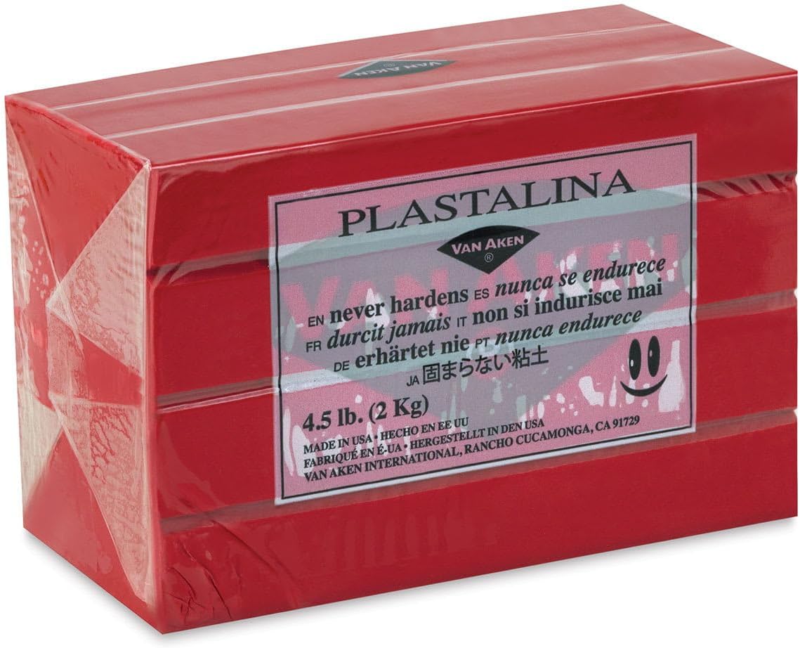 Van Aken Plastalina Modeling Clay 4.5 lb. bar red