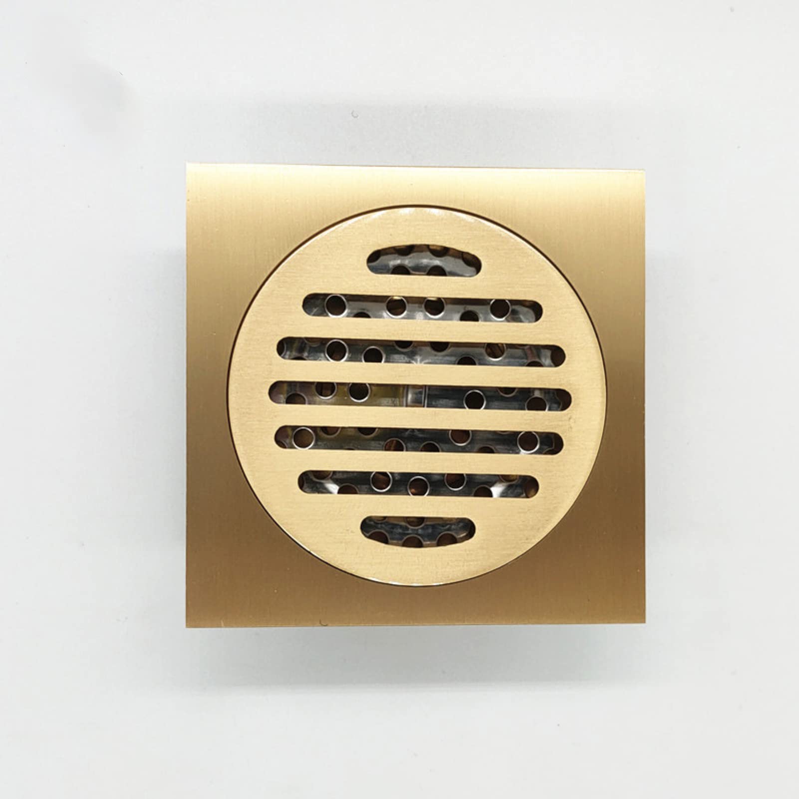 Drain de douche carré cuivre avec drain de sol et évier de douche
