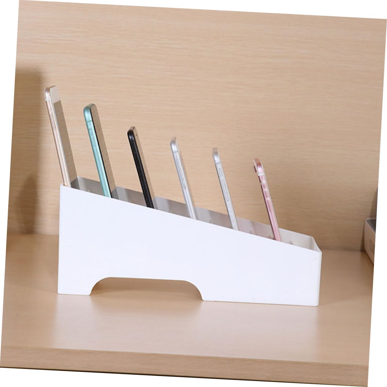 Organizador de Escritorio de 12 Compartimentos, 2 Piezas, Plástico Blanco