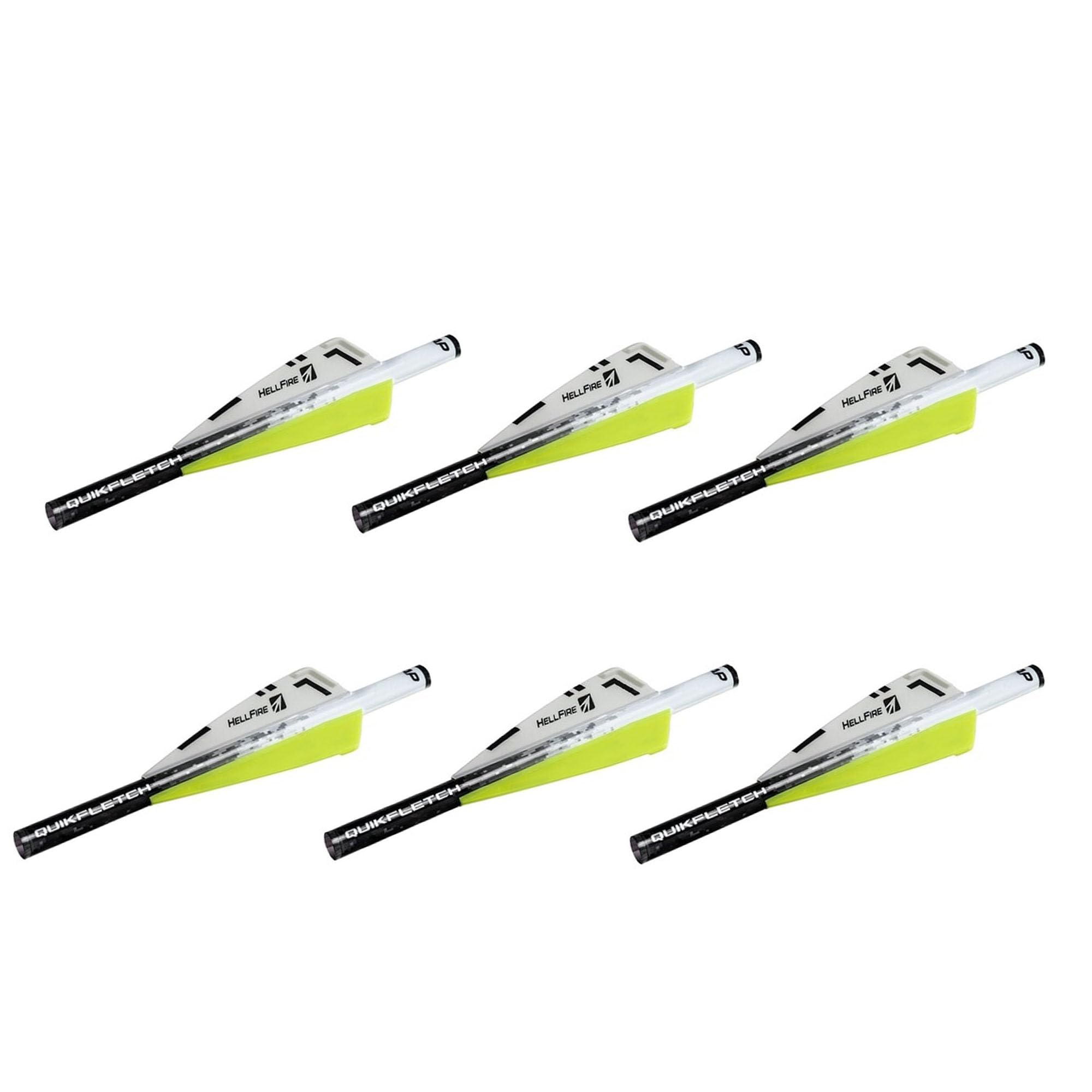 New Archery ProductsNew Archery Products Quickfletch 2" Hellfire Fletching (6 Pack) White, Green, Green